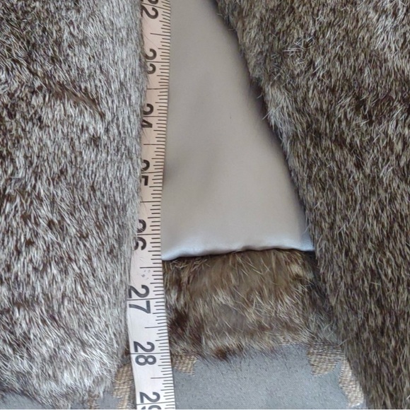 Vintage grey and white Rabbit Fur Jacket - Picture 12 of 12